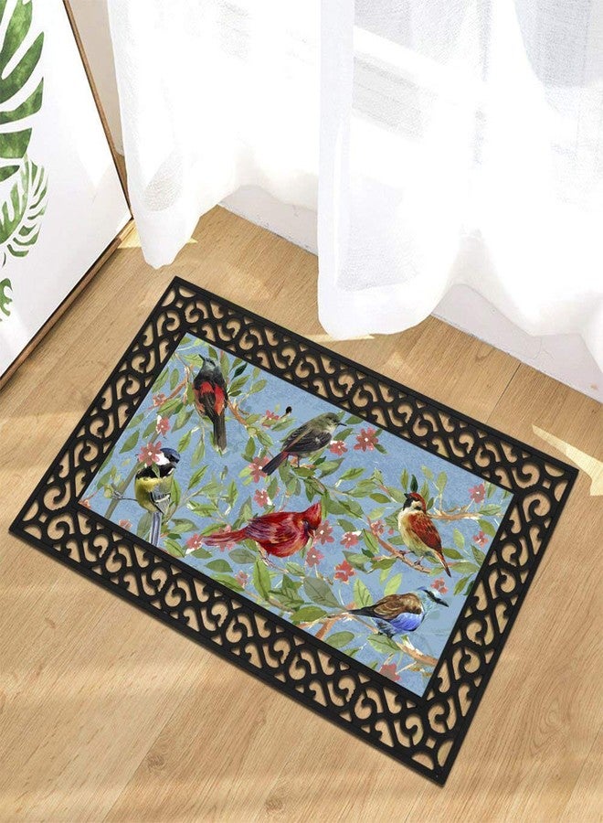 Attraction Design Rubber Welcome Door Mat, Decorative Indoor Outdoor Doormat Non Slip Front Door Mat, Easy to Clean Low Profile Mat for Entry Patio Garage High Traffic Areas, 17.7" x 29.5" (Bird A) - Image 2