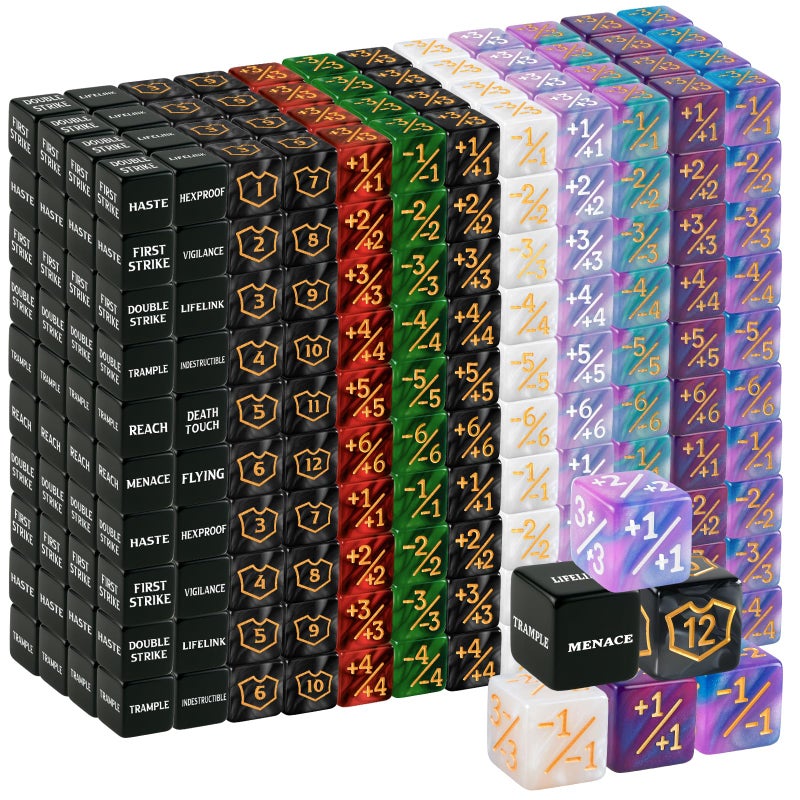 Ravonixis 500 Pieces MTG Counter Bulk Keyword Counters Life Counter Tokens Dice Buff Tokens Compatible with Magic Card Game Accessories CCG Creature Stats - Image 3