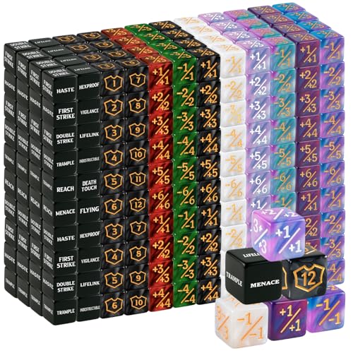Ravonixis 500 Pieces MTG Counter Bulk Keyword Counters Life Counter Tokens Dice Buff Tokens Compatible with Magic Card Game Accessories CCG Creature Stats - Image 1