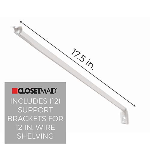 ClosetMaid 21775 12-Inch Support Brackets for Wire Shelving, White,12-pack - Image 5