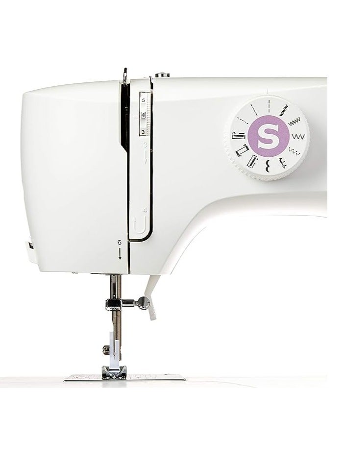 SINGER M1605 Domestic Sewing Machine, 6 Built-In Stitches, Easy Stitch Selection, With Front loading Bobbin & Adjustable Thread Tension Dial 1605 White - Image 3
