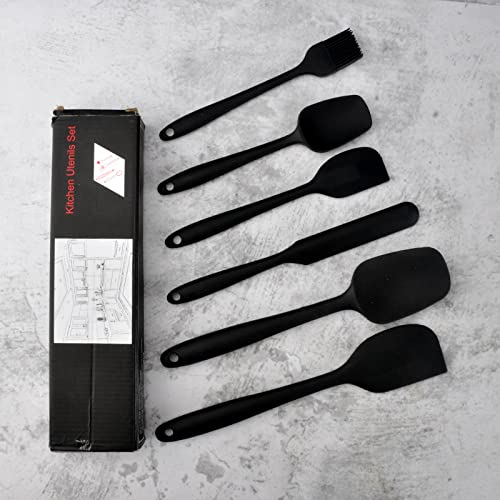 MOBDESK Food Grade Silicone Rubber Spatula Set for Baking Cooking and Mixing High Heat Resistant Non Stick Cookware Stainless Steel Core Dishwasher Safe BPAFree Baking BPA Free Seamless Design 6 pcs - Image 5