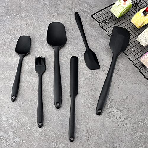 MOBDESK Food Grade Silicone Rubber Spatula Set for Baking Cooking and Mixing High Heat Resistant Non Stick Cookware Stainless Steel Core Dishwasher Safe BPAFree Baking BPA Free Seamless Design 6 pcs - Image 3