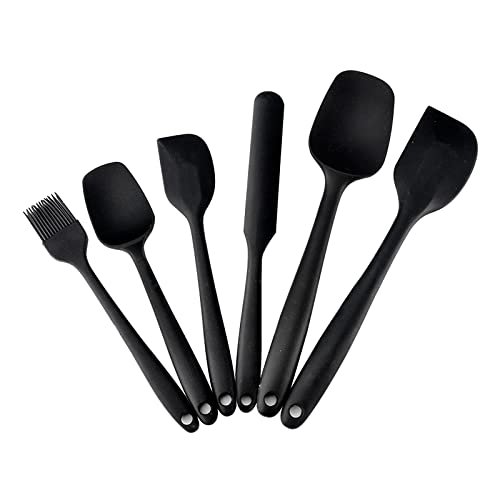 MOBDESK Food Grade Silicone Rubber Spatula Set for Baking Cooking and Mixing High Heat Resistant Non Stick Cookware Stainless Steel Core Dishwasher Safe BPAFree Baking BPA Free Seamless Design 6 pcs - Image 4