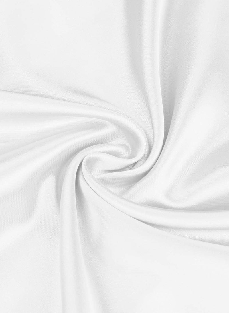 إي وورلد مجموعة من 2 وسادات حريرية ناعمة للعناية بالشعر والبشرة وغطاء وسادة مسامي مزدوج الجوانب لغرف نوم الفنادق مقاس 51 * 102 سم - Image 3