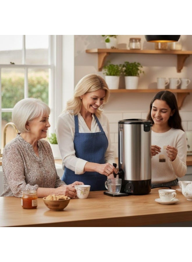 ساشي غلاية كهربائية سعة 15 لتر NL-WB-7415 | هيكل من الفولاذ المقاوم للصدأ | وظيفة الحفاظ على الحرارة تلقائيًا | مؤشر مستوى الماء | موزع ماء ساخن للشاي والقهوة - Image 4