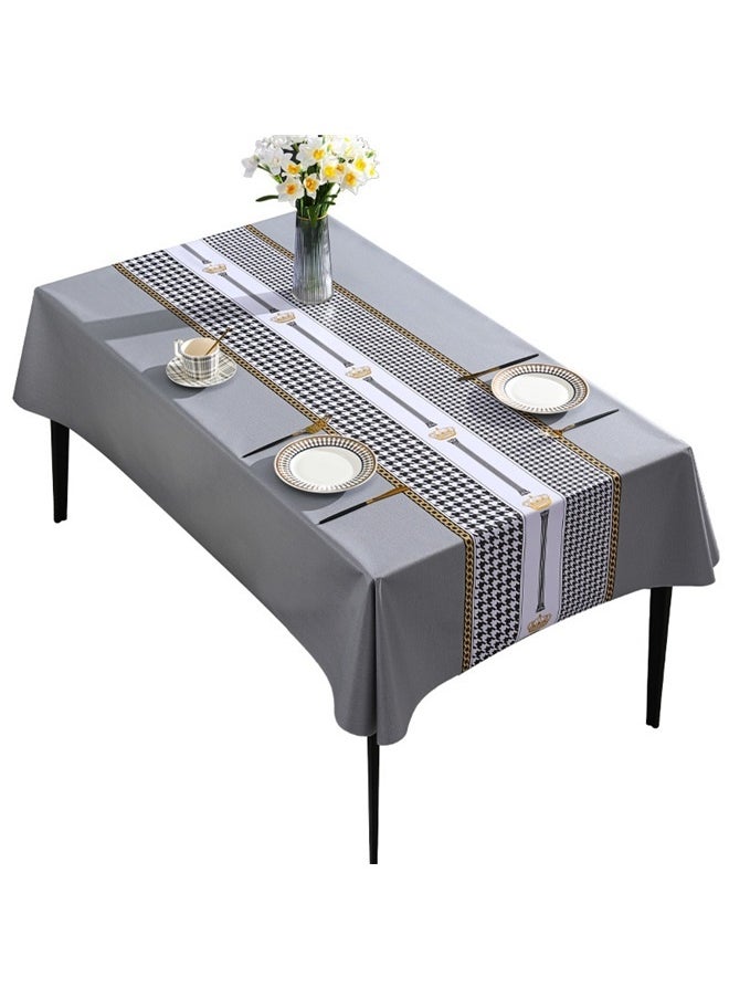 yongsheng Tablecloth - Rectangular Cover for Kitchen, Restaurant, Outdoor Dinner, Party Holiday - Anti-Fading & Washable - Tassel Design (90*150cm)  - Image 1