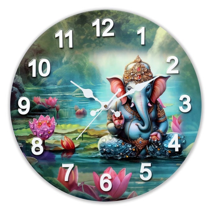 ANALOG WALL CLOCK FOR HOME CRYSTAL EMBEDED WITHOUT GLASS WOODEN CLOCK FOR HOME HOME STYLISH CLOCK FOR LIVING ROOM BEDROOM DECORATIVE CLOCK 12 INCH DARK GREEN 30X30 CM