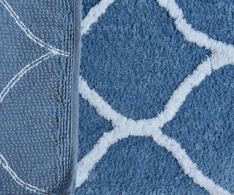 AEROHAVEN™ Glorious Super Soft Microfiber Designer Anti Slip Bathmat (Aqua, 40 x 60 cm) - Image 3