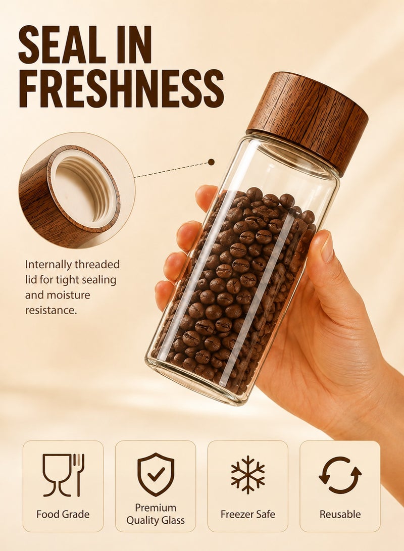 GOOGO 12-Piece Mini Glass Sealed Container Set, Sizes 10ml, 20ml, 30ml, Mini Jar, Small Jar, Suitable for Food-Grade Coffee Powder, Gold Beans, Portable Tea Storage Bottles, Small Empty Bottles - Image 5