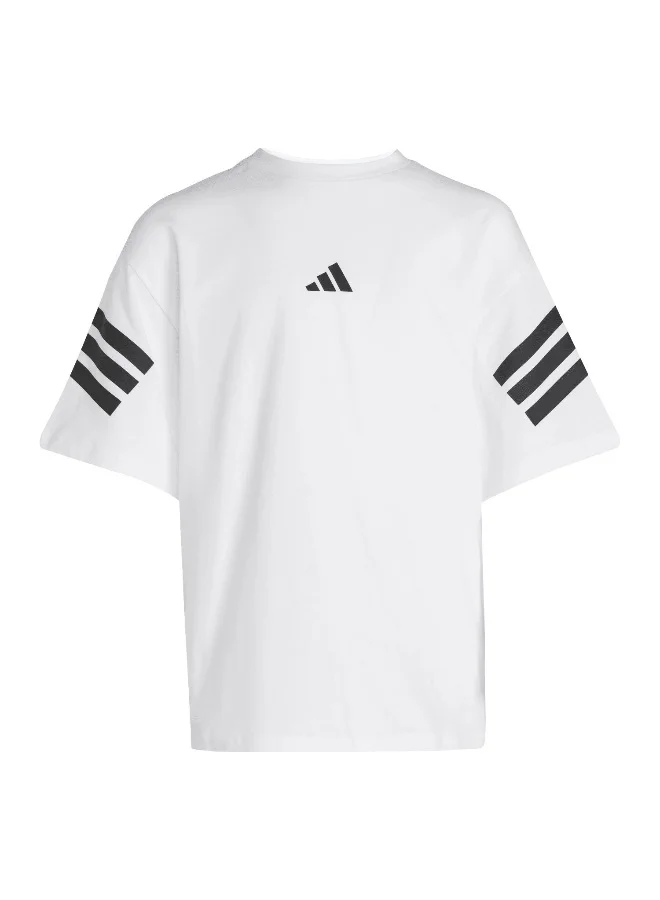 اديداس Adidas J Fi 3S T White Training T-Shirts For Junior 7-8Y