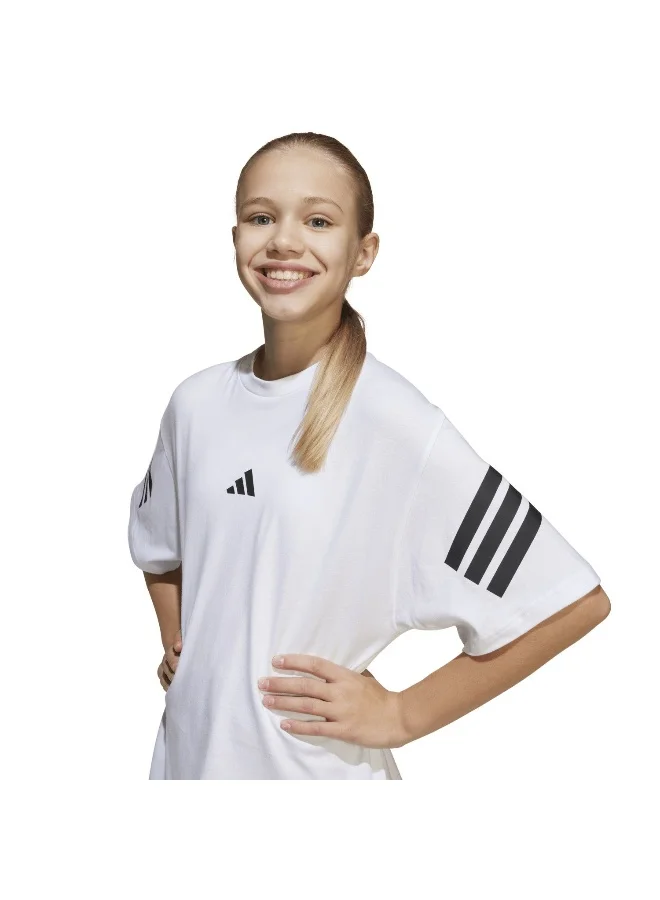 adidas تيشيرت تدريب J Fi 3S T أبيض للأطفال 7-8 سنوات