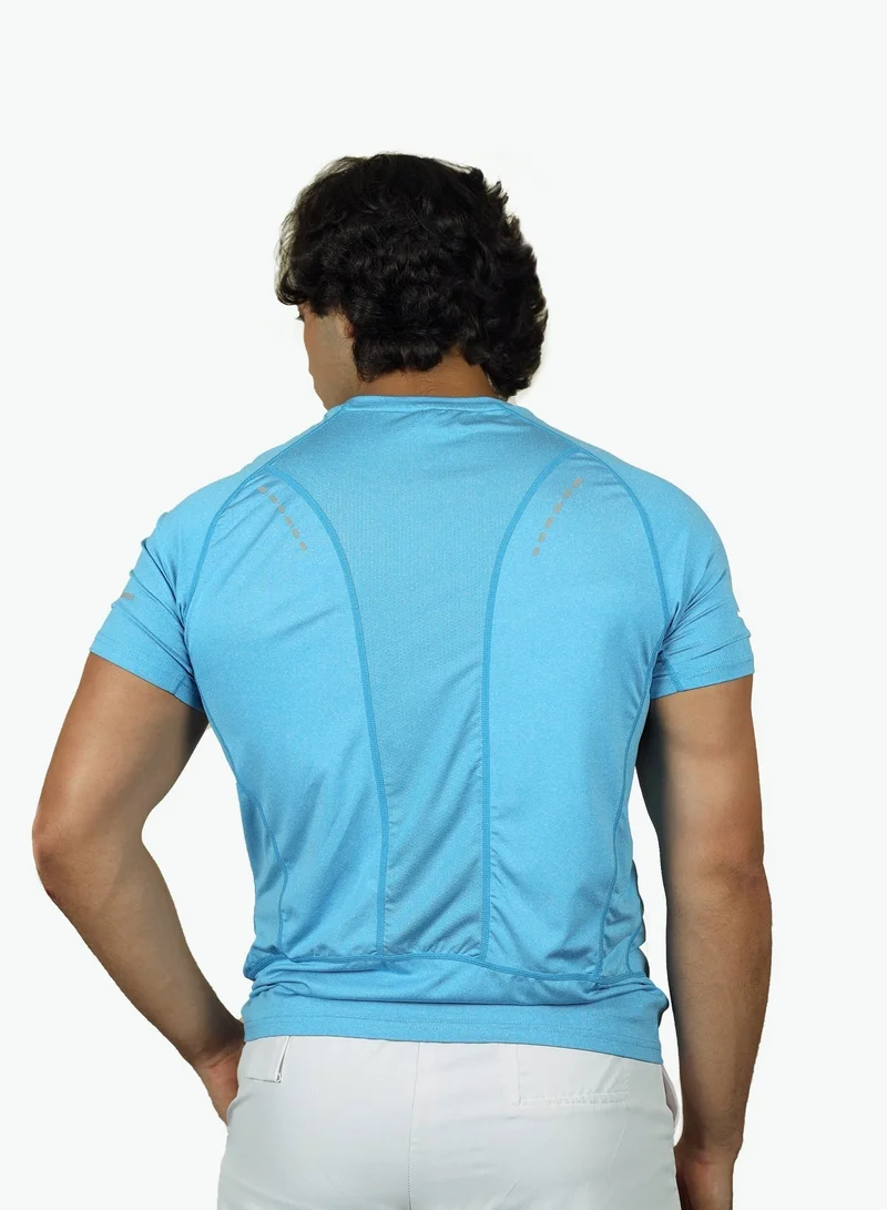 THUGFIT EndurX Men's Slim Fit T-Shirt - SkyBlue