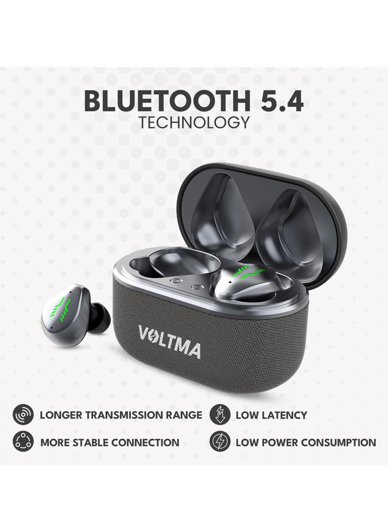 VOLTMA APEX True Wireless Earphones | 8 Hours Playtime Bluetooth Earbuds with Smart Touch Control, Waterproof In-Ear Earphones with Bluetooth 5.4 and Low Impedance for Home Office  - Image 2