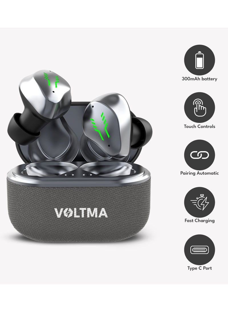VOLTMA APEX True Wireless Earphones | 8 Hours Playtime Bluetooth Earbuds with Smart Touch Control, Waterproof In-Ear Earphones with Bluetooth 5.4 and Low Impedance for Home Office  - Image 4