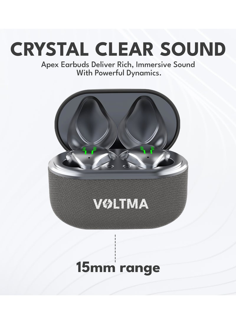 VOLTMA APEX True Wireless Earphones | 8 Hours Playtime Bluetooth Earbuds with Smart Touch Control, Waterproof In-Ear Earphones with Bluetooth 5.4 and Low Impedance for Home Office  - Image 5