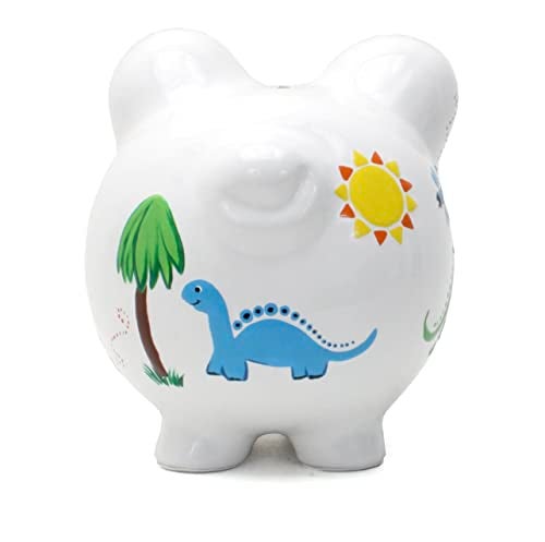 Child to Cherish Ceramic Piggy Bank for Boys, Dinosaur - Image 2