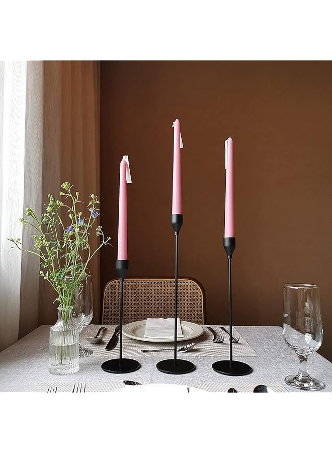 Arabest Taper Candle Holders Set Of 3 Gold Table Decorative Candlestick Holder For Wedding Dinning Party Fits 3 4 Inch Thick Candle And Led Candles Metal Candle Stand Black - Image 5