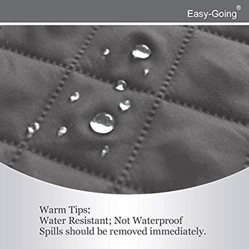 Easy-Going Reversible Oversized Couch Cover for 3 Cushion Couch Sofa Cover for Dogs Water Resistant Furniture Protector Cover with Foam Sticks for Pet Cat (Oversized Sofa, Gray/Gray) - Image 5
