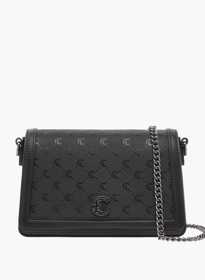 Le Confort - Women Monogram Embossed Crossbody Bag with Button Closure Ramadan Collection - Image 1