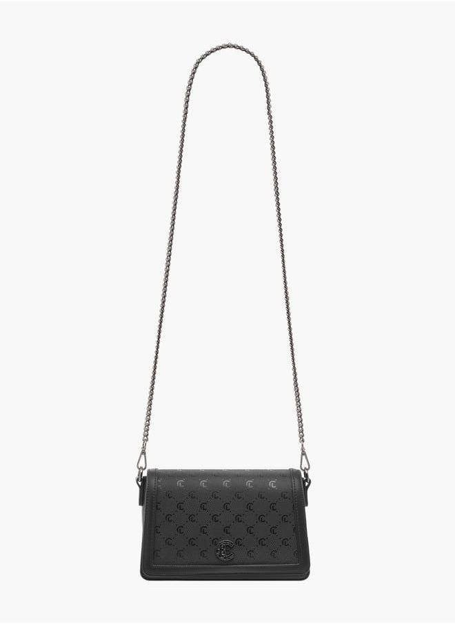 Le Confort - Women Monogram Embossed Crossbody Bag with Button Closure Ramadan Collection - Image 1