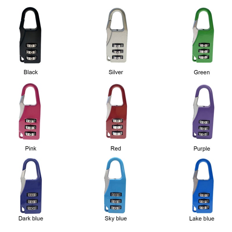 3 Dial Digit Number Code Password Combination Padlock Travel Security Safe Lock - Image 4