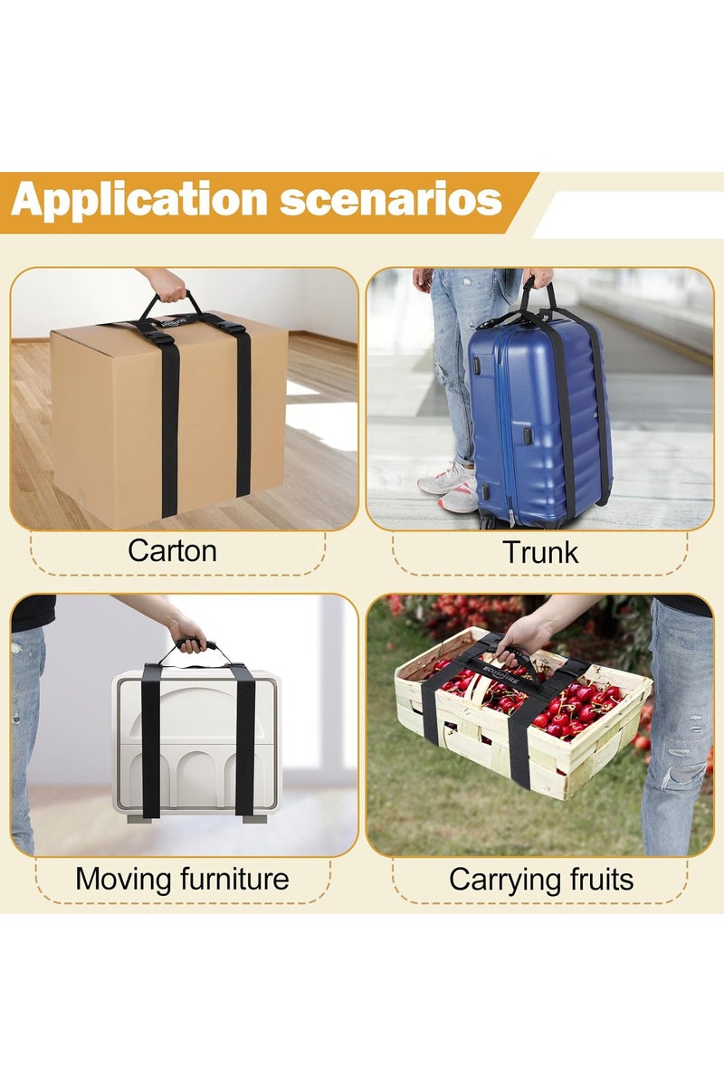 H-Shaped Style Carrying Strap with Handle, Handheld Belt for Safely Moving and Lifting Heavy Boxes, Adjustable Belt - Image 2