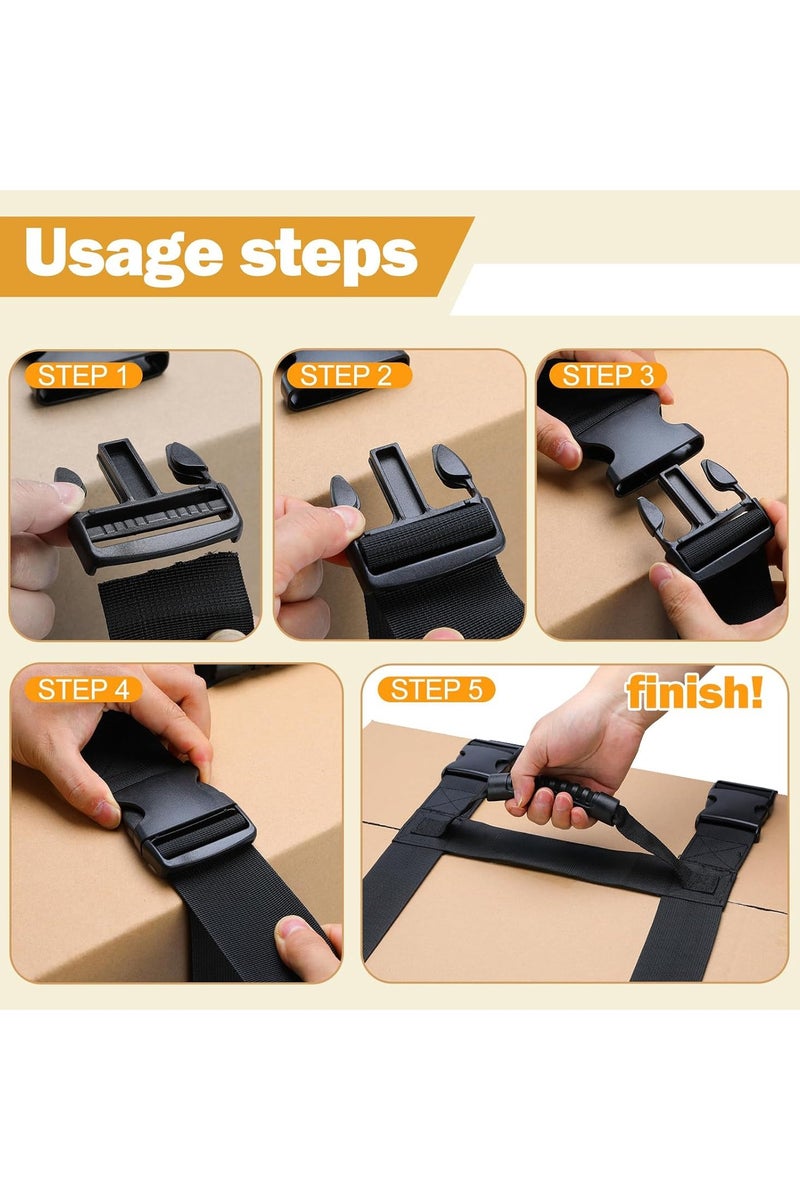 H-Shaped Style Carrying Strap with Handle, Handheld Belt for Safely Moving and Lifting Heavy Boxes, Adjustable Belt - Image 3