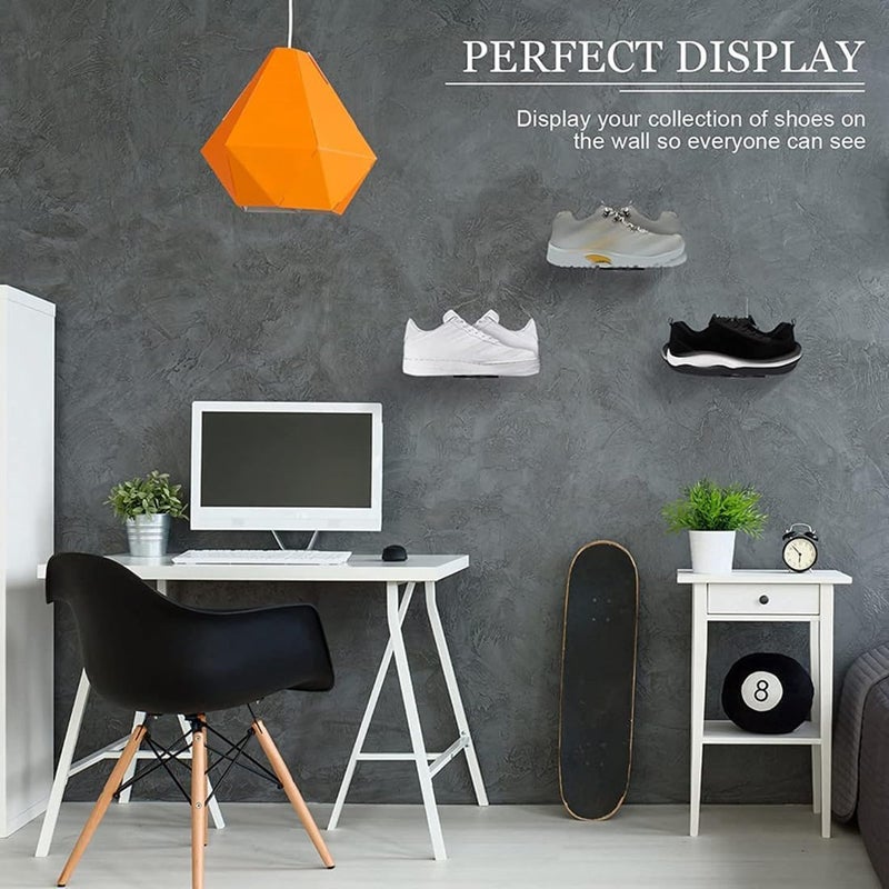 PRIBOX Premium Transparent Acrylic Floating Shoe Wall Shelf Sturdy Stylish Organizer for Sneakers Perfect for Home Office Dorms and Retail Display 3 - Image 4