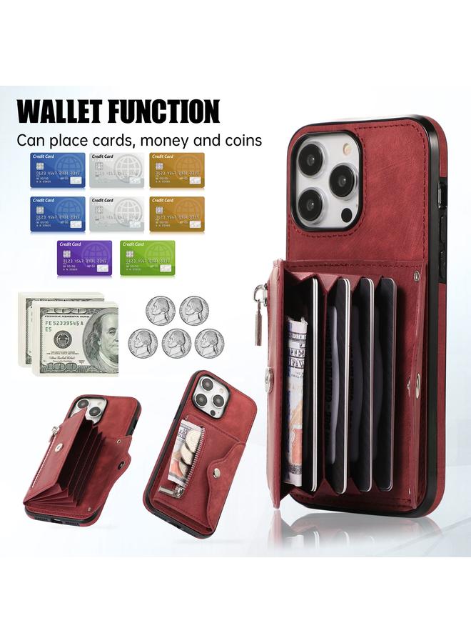 Zaboon Case For iPhone 12 Pro Max Zipper RFID Card Slot Phone Case with Short Lanyard - Image 5