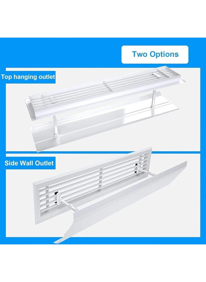 Air Conditioner Deflector, 40 cm Adjustable Wall Mount AC Vent Deflector for Wall Units Non-Condensing AC Vent Deflector for Living Room and Bedroom - Image 4