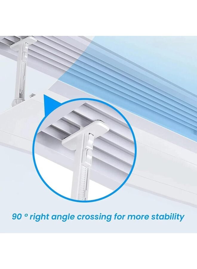 Air Conditioner Deflector, 40 cm Adjustable Wall Mount AC Vent Deflector for Wall Units Non-Condensing AC Vent Deflector for Living Room and Bedroom - Image 3