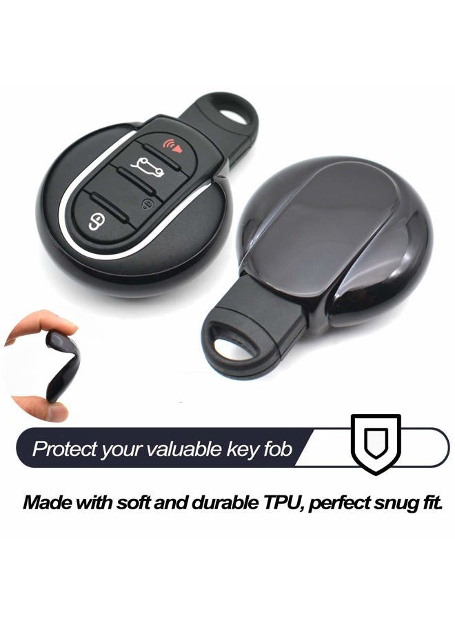 MECHCOS Compatible with Mini Cooper Clubman Countryman F54 F55 F56 F57 F60 3 4 Buttons Black TPU Key Fob Cover Case Remote Holder Protector Accessories - Image 3