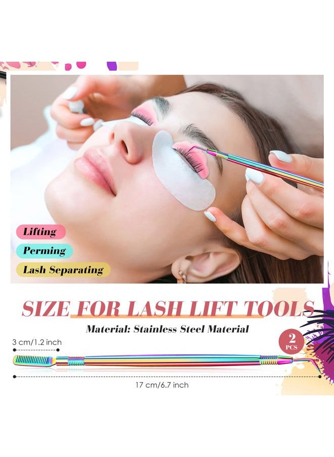 Chumia 232 Pcs Lash Lift kit, 50 Lash Lift Rods Silicone Eyelash Pads 2 Eyelash Separator Tool with Separation Comb 100 Micro Swabs 50 Crystal Mascara Brushes 30 Pairs Eye Pads (Pink)  - Image 2