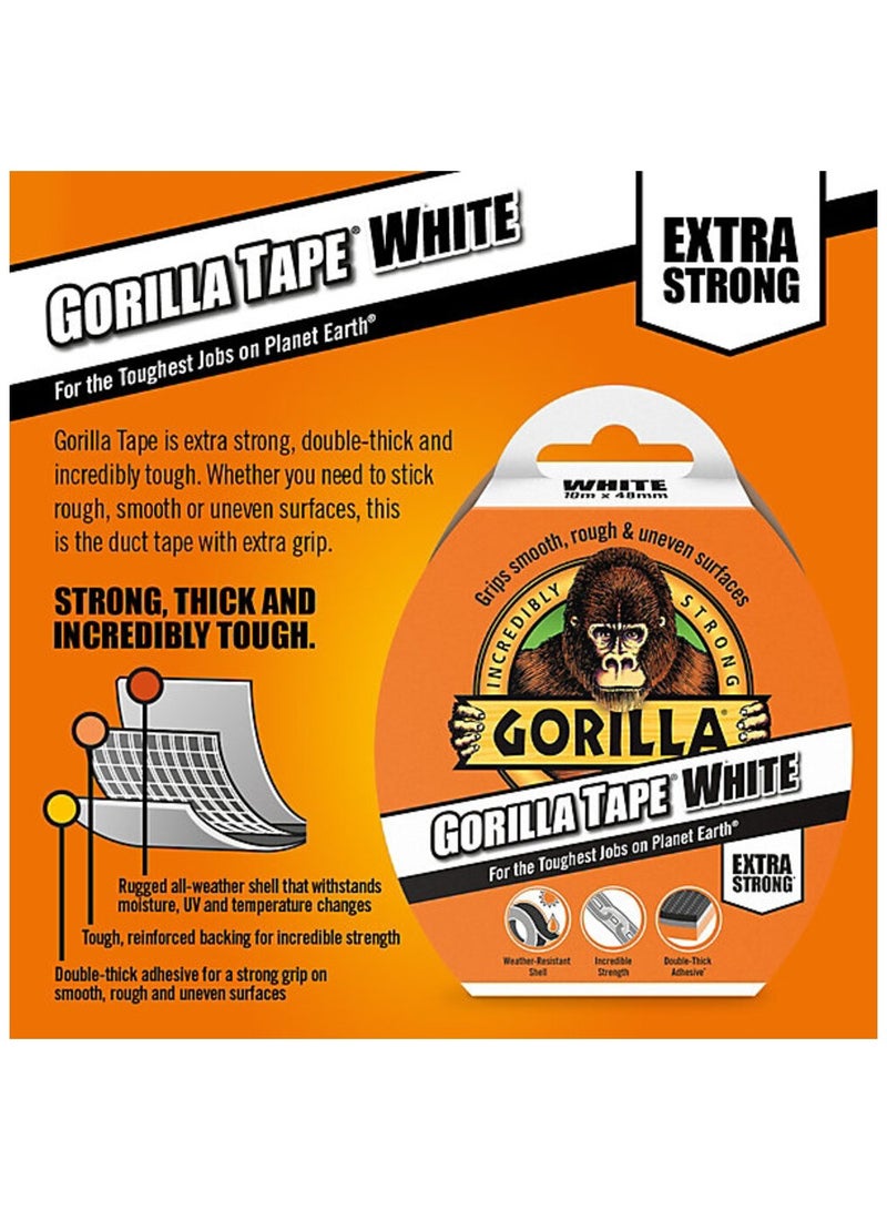 Gorilla غوريلا - شريط غوريلا 48 مم × 10 م أبيض - Image 2