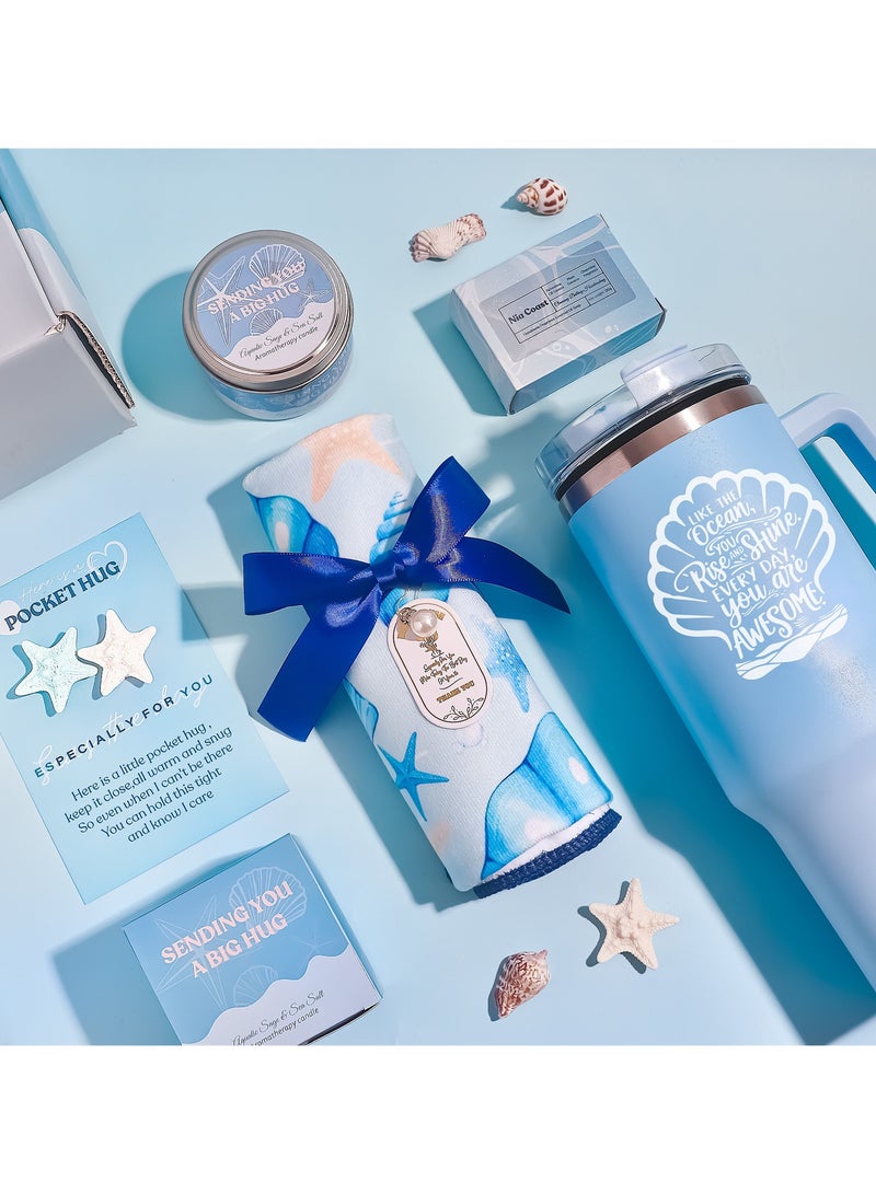 MissTiara Birthday Gifts for Women - Relaxing Spa Gift Set - Self Care Get Well Soon Gift Basket - Happy Birthday Gift Set with Premium Dry Hair Towel and 40 Ounces Glass for Mom,Wife, Her Best Friend,Sister,Girlfriend - Image 4