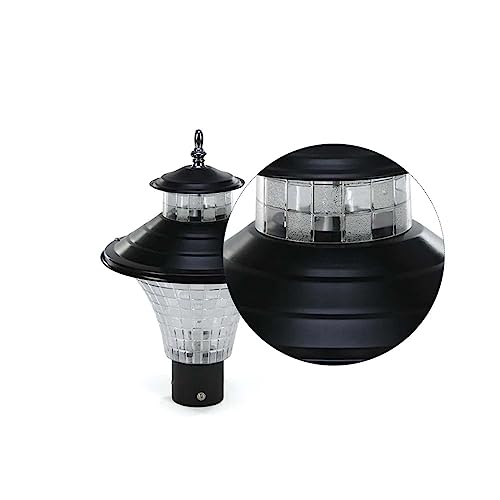 SINOMAN Metal and Polycarbonate Gate Light for Home Waterproof | Lamps for Main Gate | Outdoor Garden Light | Pillar Lights (GL Jalwa BLK, Pack of 2) Bulb Not Included - Image 5