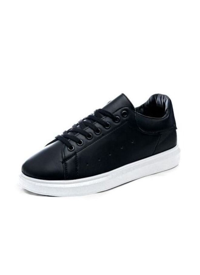 Desert - Basic Flat Sneaker Faux leather For Men Black - Image 1