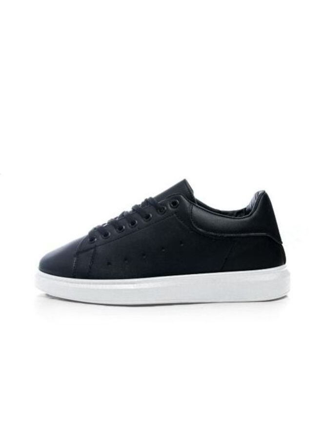 Desert - Basic Flat Sneaker Faux leather For Men Black - Image 1