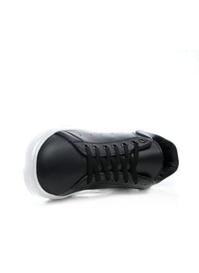 Desert - Basic Flat Sneaker Faux leather For Men Black - Image 1