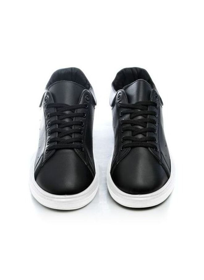 Desert - Basic Flat Sneaker Faux leather For Men Black - Image 1