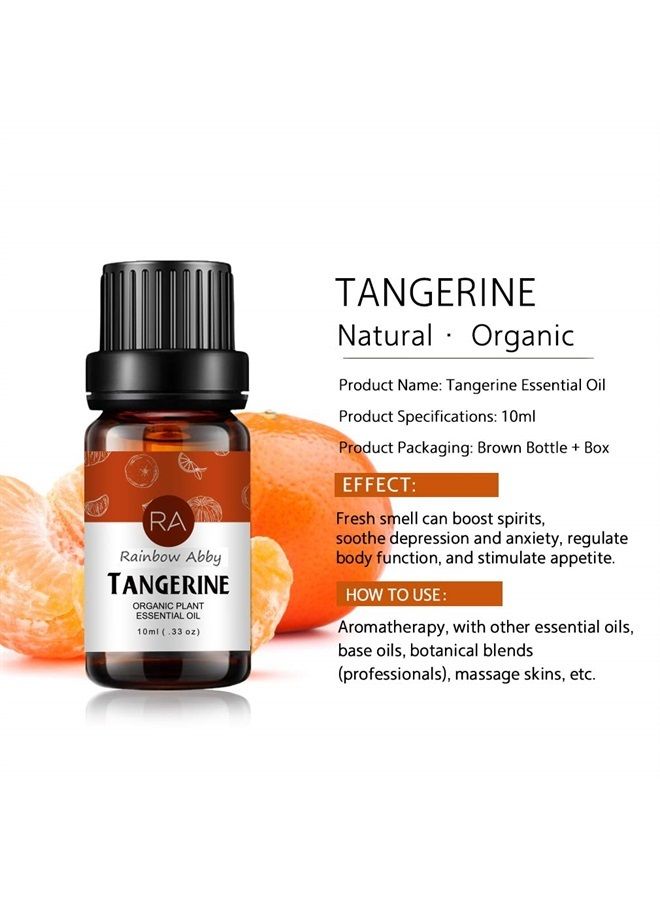 Rainbow Abby Tangerine Essential Oil (10ML), 100% Pure Natural Aromatherapy Tangerine Oil for Diffuser - Image 1