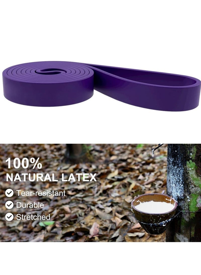 شريط مقاومة 35-85 رطلاً، شريط مساعدة للسحب، شريط تمدد شديد التحمل لتمارين رفع الأثقال، وتقوية العضلات، واليوغا، والتمدد، والحركة (أرجواني) - Image 3