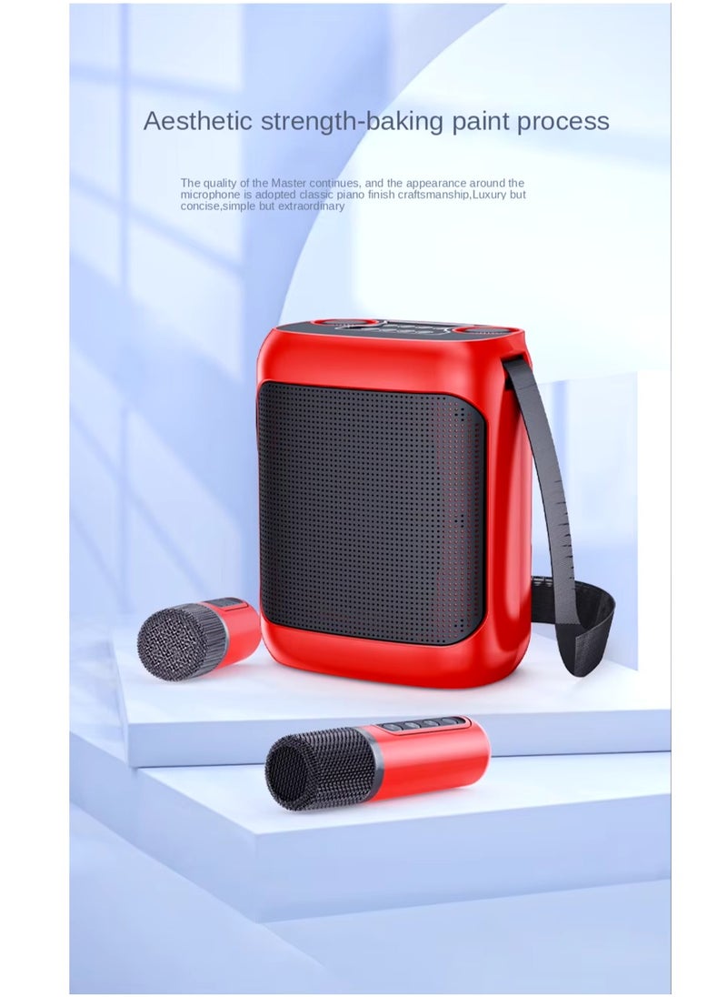 SU.YOSD - YS-220 Outdoor Karaoke Speaker Big Strap Speaker With Dual UHF Wireless Microphone - Image 1