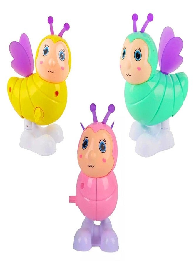 GoldiMec Key Operated Wind Up Toys (Pack of 2 Bee) |Safe Colourful Jumping Moving Toy Rotating Head Key Toys|Best Engaging Educating Animal Bird Toys from 6 Months to 3 Ys Old (Multicolor) - Image 1