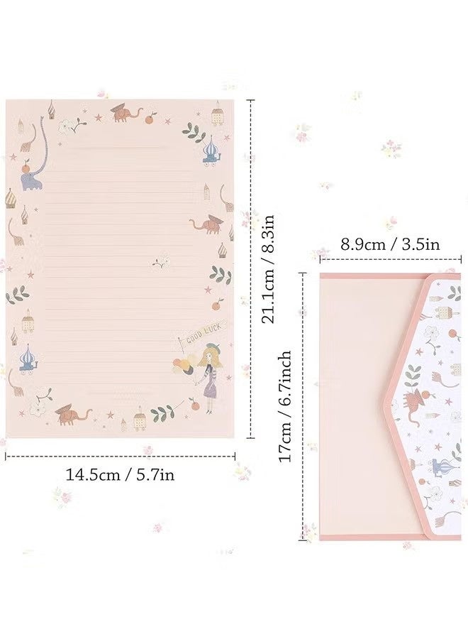 27 Pcs Stationary Writing Paper with Envelopes Set - Cute Vintage Floral Letter Writing and Stationery Paper Envelopes（18 Sheets with 9 Envelopes） - Image 2