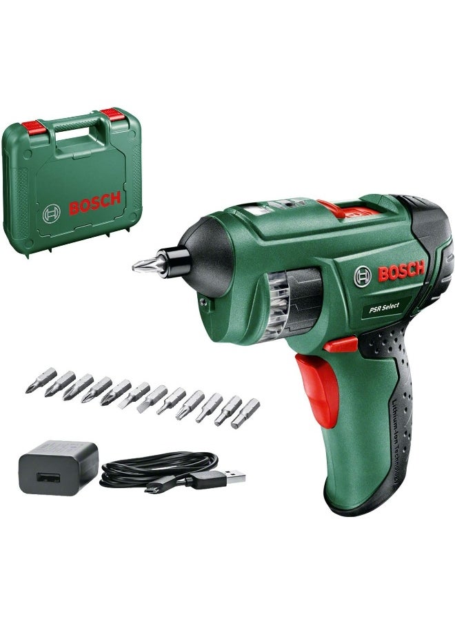 BOSCH Bosch Psr Select 3.6V Lithium-Ion Cordless Screwdriver With Integrated 3.6 V Lithium-Ion Battery  - Image 1