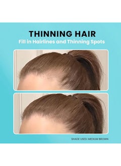 SureThik SURETHIK 4-in-1 Premium Hairline Powder Kit - Conceal Thinning Hair, Root Touch-Up, Highlight Refresher & Eyebrow Enhancer for Men and Women (Dark Blonde)  - Image 3