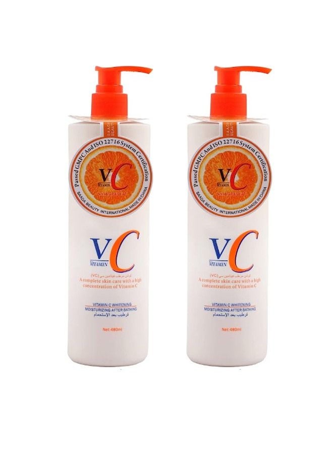 2 Pieces Vitamin C Skin Whitening Body Lotion 2X480ml - pzsku/ZD8155A9F53C25F878A46Z/45/_/1686498828/3f48e879-ffd3-40b6-b004-9a11efccf377