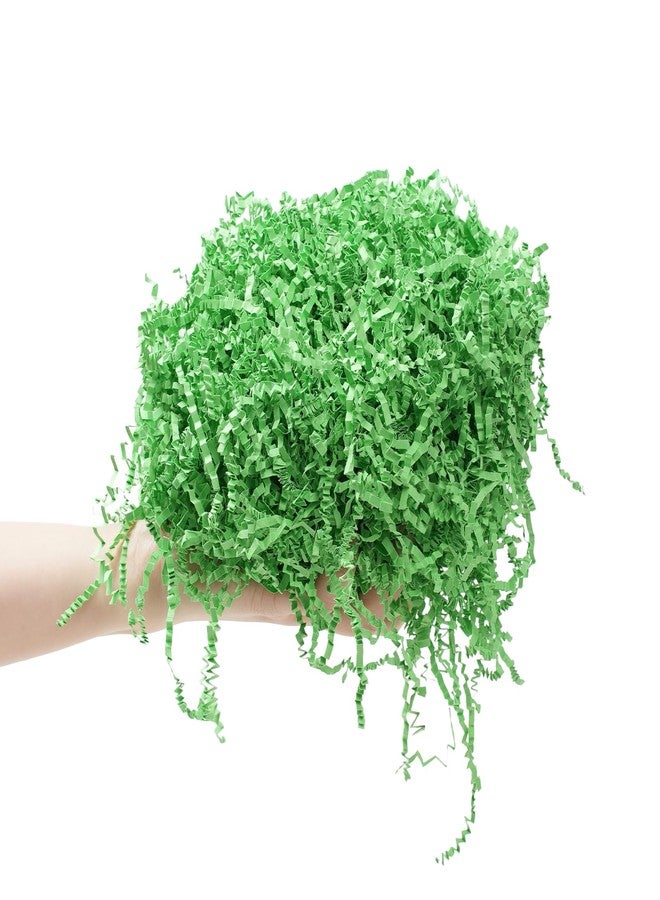 CIPOWM 16oz Easter Grass Crinkle Cut Paper Shred, Green Raffia Paper Shred Filler Shredded Paper Grass for Gift Wrapping Craft DIY Gift Bag Box Filling Party Supply(Green - Image 3